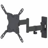 Manhattan TV & Monitor Mount, Wall, Full Motion, 1 screen, Screen Sizes 13-42, Black, VESA 75x75 to 200x200, Max 20kg, Tilt & Swivel with 3 Pivots, Lifetime Warranty