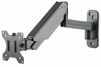 Manhattan TV & Monitor Mount, Wall, Spring Arm, 1 screen, Screen Sizes 17-32, Black, VESA 75x75 to 100x100mm, Max 8kg, Height Adjustable Swivel Arm (3 pivots), Lifetime Warranty