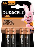Batteri, Duracell PLUS POWER, AA alkaline pakke a 4 stk