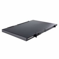 StarTech.com 1U Adjustable Server Rack Mount Shelf - 175lbs - 19.5 to 38in Deep Universal Tray for 19 AV, Data & Network Equipment Rack (ADJSHELFHD) Rackhylde Sort