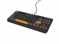 GENESIS Thor 230 TKL tastatur Spil USB + RF Wireless + Bluetooth QWERTY Sort, Gr&aring;, Orange