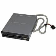 StarTech.com 3.5in Front Bay 22-in-1 USB 2.0 Internal Multi Media Memory Card Reader Simultaneous Access - CF/SD/MMC/MS/xD - Black (35FCREADBK3) Kortlæser USB 2.0