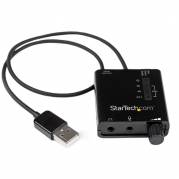 StarTech.com USB Sound Card w/ SPDIF Digital Audio & Stereo Mic - External Sound Card for Laptop or PC - SPDIF Output (ICUSBAUDIO2D) USB 2.0 Ekstern