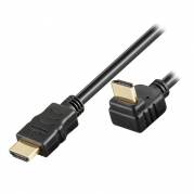 TECHly HDMI han vinklet -> HDMI han lige 2 m Sort