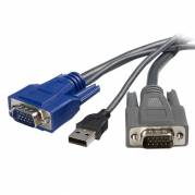 StarTech.com 10 ft Ultra-Thin USB VGA 2-in-1 KVM Cable (SVUSBVGA10) Kabel til tastatur / video / mus (KVM)