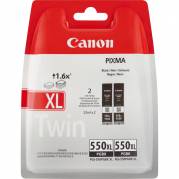 Canon PGI 550PGBK XL Twin pack Sort 500 sider Blækbeholder 6431B005