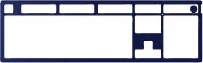 HyperX Alloy Rise Top Plate - Navy Blue Topramme til tastatur