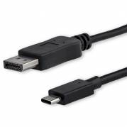 StarTech.com 24 pin USB-C han (input) -> 20 pin DisplayPort han (output) 1.8 m Sort