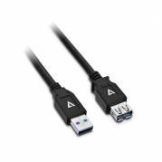 V7 USB 3.0 USB forlængerkabel 2m Sort