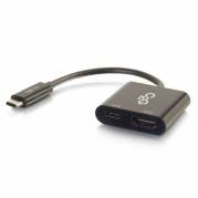 Cbl/USB-C to HDMI+USB-C Charging Black