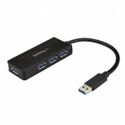 StarTech.com 4 Port USB 3.0 Hub SuperSpeed 5Gbps w/  Charge – Portable USB 3.1 Gen 1 Type-A Laptop/Desktop Hub - USB Bus/Self Powered (ST4300MINI) Hub 4 porte USB