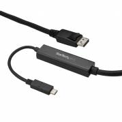 StarTech.com 9.8ft/3m USB C to DisplayPort 1.2 Cable 4K 60Hz, USB-C to DisplayPort Adapter Cable HBR2, USB Type-C DP Alt Mode to DP Monitor Video Cable, Compatible w/ Thunderbolt 3, Black - USB-C Male to DP Male (CDP2DPMM3MB) Ekstern videoadapter