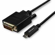 StarTech.com 10ft (3m) USB C to DVI Cable, 1080p (Single Link) USB Type-C (DP Alt Mode HBR2) to DVI-Digital Video Adapter Cable, Thunderbolt 3 Compatible, Laptop to DVI Monitor/Display - USB-C Adapter Cable (CDP2DVI3MBNL) Ekstern videoadapter