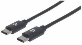 Manhattan USB 2.0 USB Type-C kabel 50cm Sort