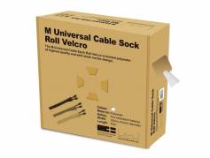 M Uni CableSock Roll Velcro White 50m L