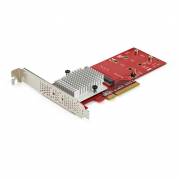 StarTech.com Dual M.2 PCIe SSD Adapter Card - x8 / x16 Dual NVMe or AHCI M.2 SSD to PCI Express 3.0 - M.2 NGFF PCIe (m-key) Compatible Interfaceadapter