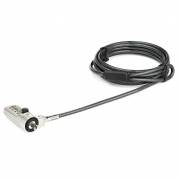 StarTech.com 6.5&rsquo; (2m) Laptop Cable Lock, 4 Digit Combination Laptop/Desktop Security Cable Lock for Wedge Slot Computers/Laptops, Anti-Theft Vinyl-Coated Steel Combo Cable Lock, Portable - Wedge Slot Laptop Lock (LTLOCKNBL) Sikkerhedskabelsl&aring;s