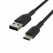 USB-A to USB-C Cable Braided 1M Black