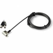 StarTech.com 6.5' (2m) 3-in-1 Universal Laptop Cable Lock, Keyed Laptop/Desktop Security Cable Lock Compatible w/ K-Slot, Nano & Wedge Slot Computer, Anti-Theft Steel Cable Lock w/ Keys - Universal Laptop Lock (LTULOCKKEY) Sikkerhedskabelsl&aring;s