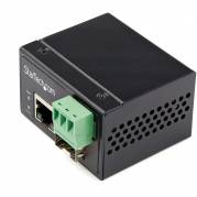 StarTech.com Industrial Fiber to  Media Converter - 100Mbps SFP to RJ45/Cat6 - Singlemode/Multimode Optical Fiber to Copper Network - 12-56V DC - IP-30/ -40 to 75C Fibermedieomformer Ethernet Fast Ethernet