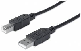 Manhattan USB 2.0 USB-kabel 3m Sort