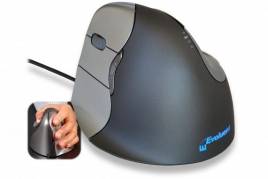 Evoluent VerticalMouse 4 Left Laser Kablet Gr&aring; S&oslash;lv