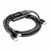 Club 3D USB Type-C kabel 1.83m Sort Hvid
