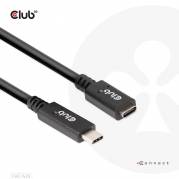 Club 3D USB Type-C forlængerkabel 2m Sort