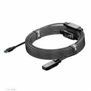 Club 3D CAC-1406 USB-A 3.2 Gen1 aktiv forl&aelig;ngerkabel 15m Sort