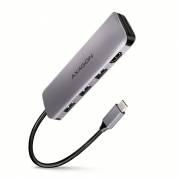 Axagon HMC-HCR3A 3x USB-A+ HDMI+ SD/microSD USB-C 3.2 Gen 1 hub 20cm USB-C Dock Dockingstation