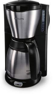 Philips Caf&eacute; Gaia HD7546 Kaffemaskine 1.2liter Metal/sort