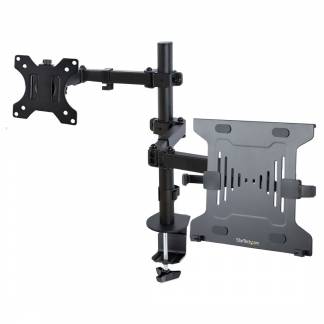 StarTech.com Monitor Arm VESA Laptop Tray, For a Laptop (4.5kg / 9.9lb) and a Single Display up to 32 (8kg / 17.6lb), Black, Adjustable Desk Laptop Arm Mount, C-clamp/Grommet Mount - VESA Monitor Mount (A2-LAPTOP-DESK-MOUNT) Monitor / notebook Monterings
