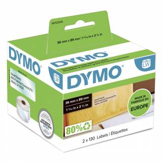 Dymo Adress-Etiketten gro&szlig; 36 x 89 mm wei&szlig; 12x 260