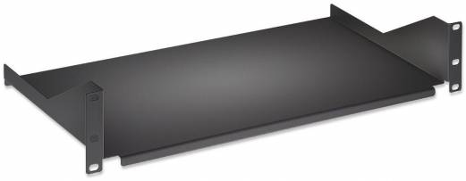Intellinet 19 Cantilever Shelf, 2U, Fixed, Depth 400mm, Black Rackhylde Sort