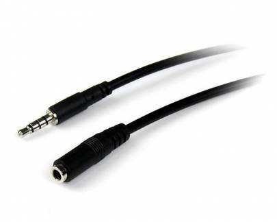 StarTech.com 1m 3.5mm 4 Position TRRS Headset Extension Cable - M/F - audio Extension Cable for iPhone (MUHSMF1M) Forlængerkabel til hovedsæt 1m