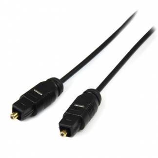 StarTech.com 15 ft Thin Toslink Digital Optical SPDIF Audio Cable - 15ft / 15 Feet Optical Audio Cable (THINTOS15) Digital lydkabel (optisk) Sort 4.6m