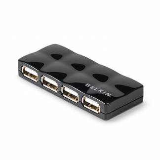 4 Port USB Hub 2.0 Mobile Black