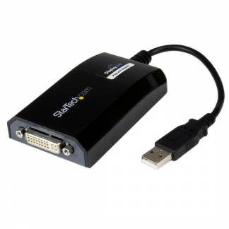 StarTech.com USB to DVI Adapter - 1920x1200 - External Video & Graphics Card - Dual Monitor Display Adapter Cable - Supports Mac & Windows (USB2DVIPRO2) USB / DVI adapter 27m