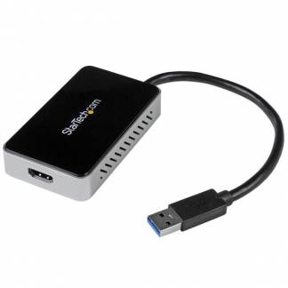 StarTech.com USB 3.0 to HDMI & DVI Adapter with 1x USB Port - External Video & Graphics Card Adapter - Dual Monitor Hub - Supports Windows (USB32HDEH) USB 3.0 Dockingstation