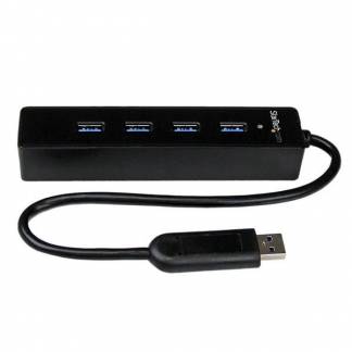 StarTech.com 4-Port USB 3.0 Hub Built-in Cable - SuperSpeed Laptop USB Hub - Portable USB Splitter - Mini USB Hub (ST4300PBU3) Hub 4 porte USB