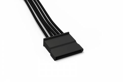 be quiet! S-ATA POWER CABLE 15 pin Serial ATA strøm Sort 30cm Strømkabel