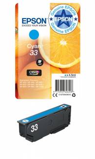 Epson 33 Cyan Bl&aelig;k C13T33424022