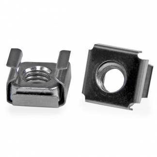 StarTech.com M6 Cage Nuts - 100 Pack - M6 Mounting Cage Nuts for Server Rack & Cabinet (CABCAGENTS62) Burm&oslash;trik S&oslash;lv