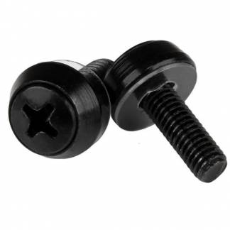 StarTech.com M5 x 12mm - Screws - 50 Pack, Black - M5 Mounting Screws for Server Rack & Cabinet (CABSCREWSB) Skrues&aelig;t Sort