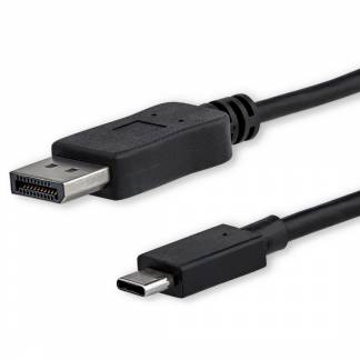 StarTech.com 24 pin USB-C han (input) -> 20 pin DisplayPort han (output) 1 m Sort