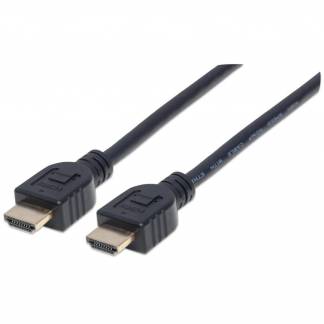 Manhattan HDMI han -> HDMI han 1 m Sort