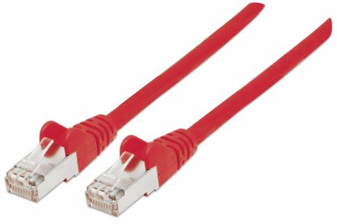 Intellinet Network Patch Cable, Cat6, 0.5m, Red, Copper, S/FTP, LSOH / LSZH, PVC, RJ45, Gold Plated Contacts, Snagless, Booted, Polybag CAT 6 SFTP, PiMF 50cm Patchkabel R&oslash;d