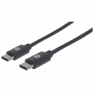 Manhattan USB 2.0 USB Type-C kabel 1m Sort