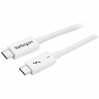 StarTech.com 40Gbps Thunderbolt 3 Cable - 1.6ft/0.5m - White - 5k 60Hz/4k 60Hz - Certified TB3 USB-C Charger Cord w/ 100W Power Delivery (TBLT34MM50CW) Thunderbolt kabel 50cm