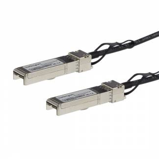 StarTech.com 1.5m 10G SFP to SFP Direct Attach Cable for Cisco SFP-H10GB-CU1-5M 10GbE SFP Copper DAC 10Gbps Passive Twinax Dobbelt-axial 1.5m 10GBase-kabel til direkte påsætning Sort